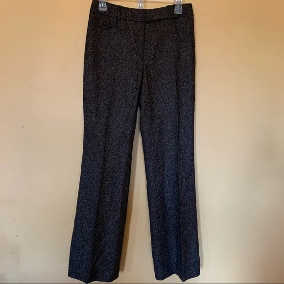 Ann Taylor/ Ann Taylor Straight Wide leg Trousers Wool Dress Pants Size 2. - Picture 2 of 15